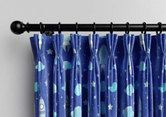 Blast Off, Blue Comet - Made to Measure Curtains - Image 11